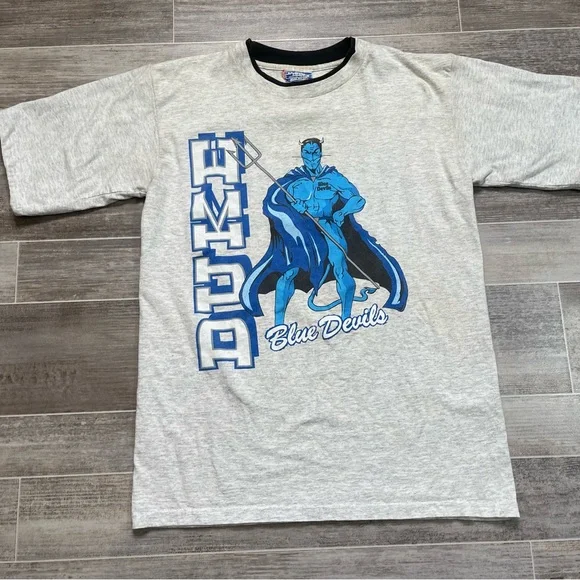 Vintage Duke Blue Devils T Shirt Double Sleeve - Picture 3 of 9